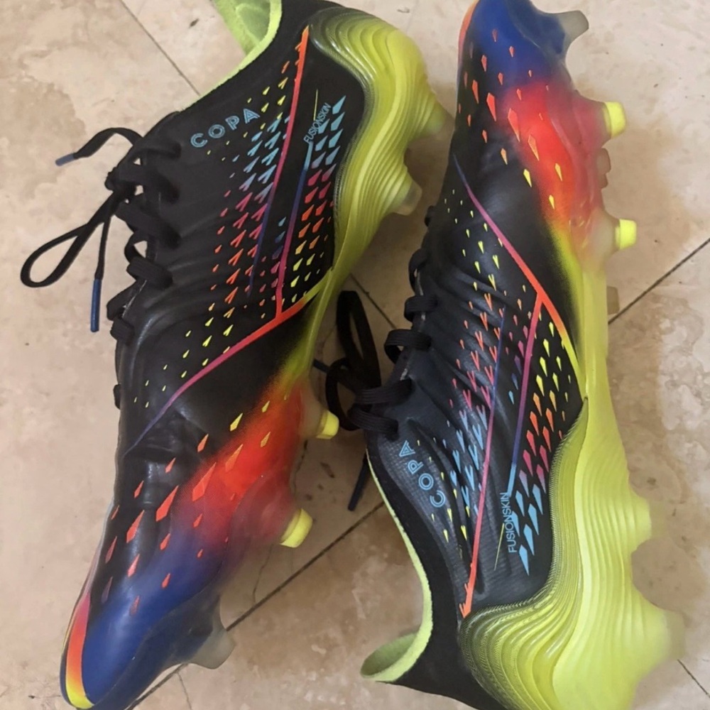 Adidas Copa Cleats - Black with Neon Highlights